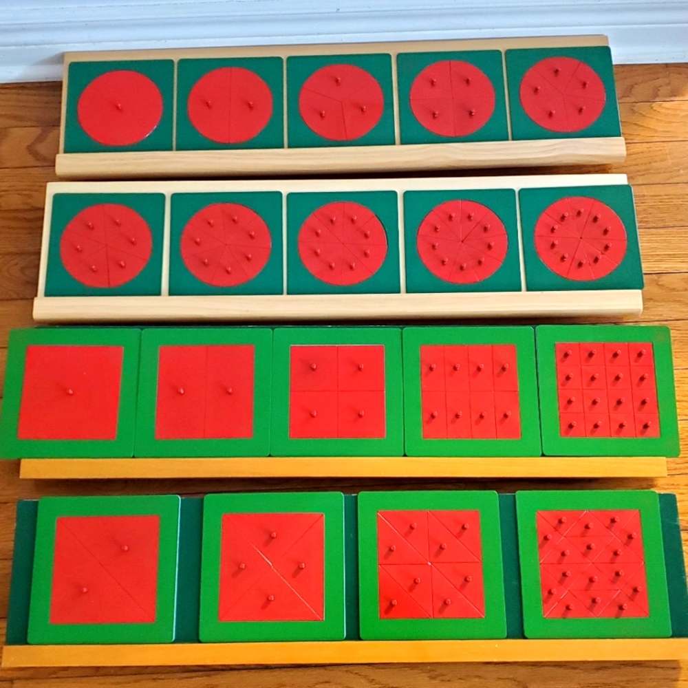 Montessori Fractions Equivalent